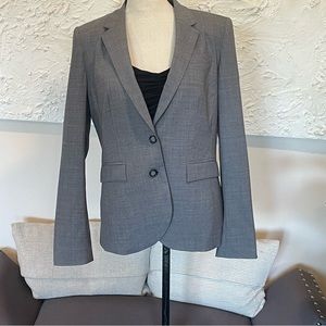 Banana Republic Blazer Women's Classic Fit Italian Wool Blend Gray Sz 10